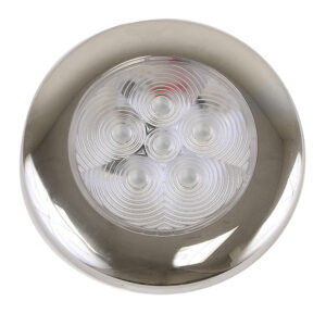 Scandvik B3 Downlight Surface Mount – Blue – SS Trim – IP67 – 12/24V