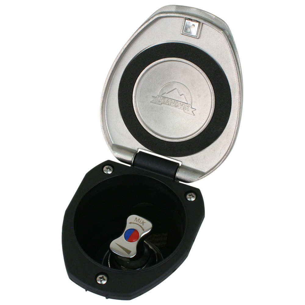 Scandvik Recessed T-Handle Mixing Valve – SS w/Black Cup Scandvik Recessed T-Handle Mixing Valve – SS w/Black Cup