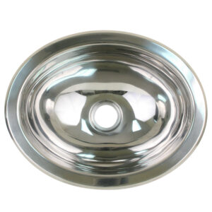 Scandvik Polished SS Oval Sink – 13.25″ x 10.5″