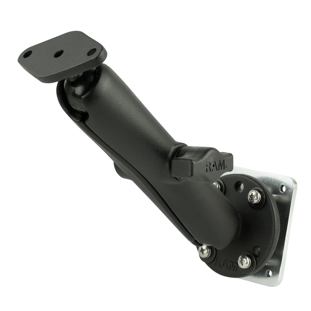 RAM Mount Double Ball Drill-Down Mount w/Diamond Plate & Backer Plate RAM Mount Double Ball Drill-Down Mount w/Diamond Plate & Backer Plate