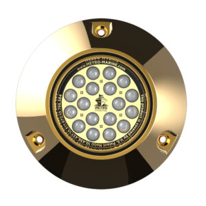 Metro Marine High-Output Submersible Underwater Light w/Intelligent Monochromatic LED's – Aqua, 45&deg; Beam