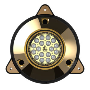 Metro Marine High-Output Surface Mount Underwater Light w/Intelligent Monochromatic LED's – Aqua, 90&deg; Beam