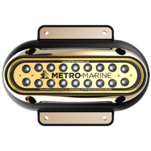 Metro Marine High-Output Elongated Surface Mount Light w/Intelligent Monochromatic LED's – Blue, 90&deg; Beam