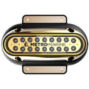 Metro Marine High-Output Elongated Surface Mount Light w/Intelligent Monochromatic LED's – White, 90&deg; Beam