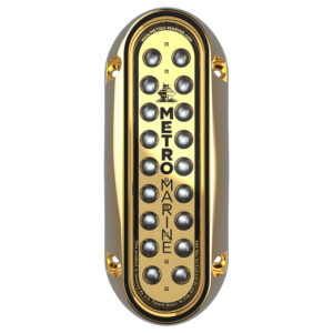 Metro Marine High-Output Elongated Vertical Mount Light w/Intelligent Monochromatic LED's – Blue, 45&deg; Beam