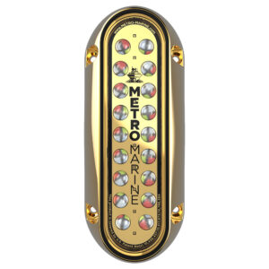 Metro Marine High-Output Elongated Vertical Mount Light w/Intelligent Full Spectrum LED's – RGBW, 45&deg; Beam