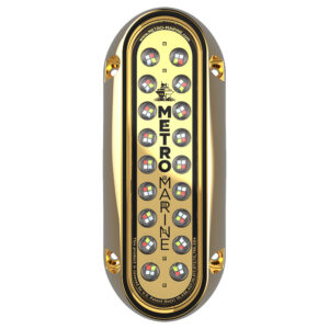 Metro Marine High-Output Elongated Vertical Mount Light w/Intelligent Full Spectrum LED's – RGBW, 90&deg; Beam