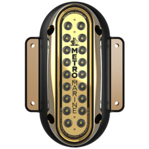 Metro Marine High-Output Vertical Surface Mount Light w/Intelligent Monochromatic LED's – White, 90&deg; Beam