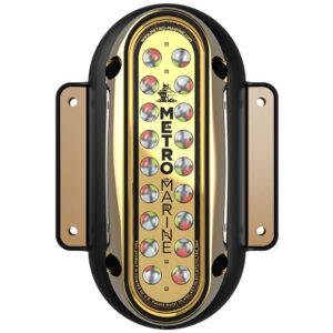 Metro Marine High-Output Vertical Surface Mount Light w/Intelligent Full Spectrum LED's – RGBW, 45&deg; Beam