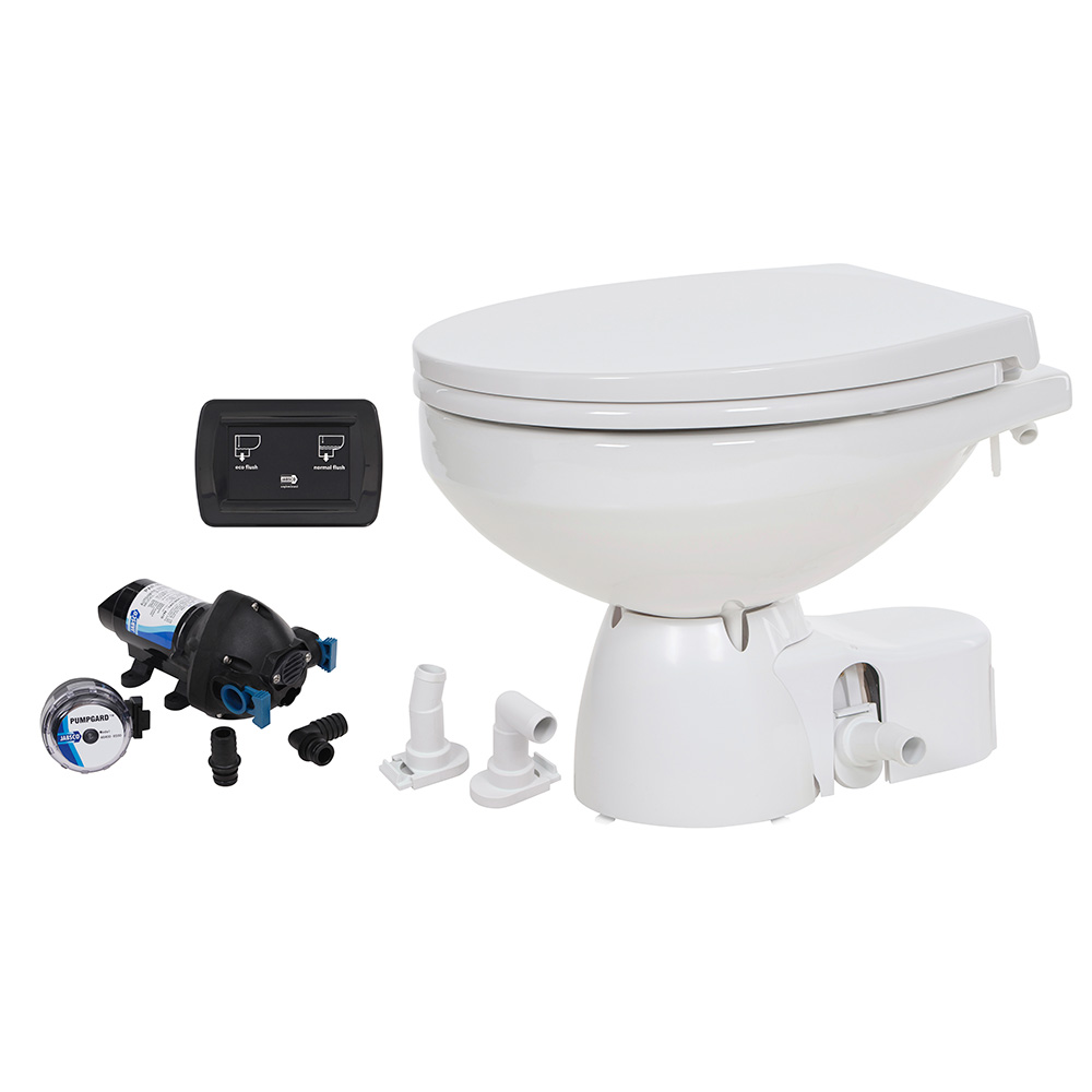 Jabsco Quiet Flush E2 Raw Water Toilet Regular Bowl – 24V – Soft Close Lid Jabsco Quiet Flush E2 Raw Water Toilet Regular Bowl – 24V – Soft Close Lid