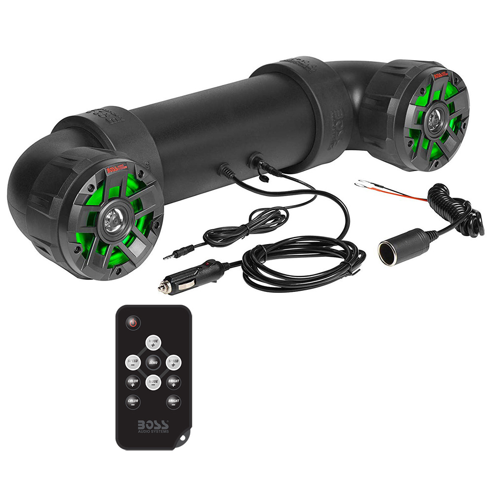 Boss Audio UTV4BRGB Amplified All-Terrain Sound System w/4″ Marine Speakers & 1″ Black Tweeters Boss Audio UTV4BRGB Amplified All-Terrain Sound System w/4″ Marine Speakers & 1″ Black Tweeters