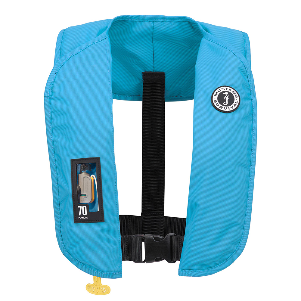 Mustang MIT 70 Manual Inflatable PFD – Azure (Blue) Mustang MIT 70 Manual Inflatable PFD – Azure (Blue)
