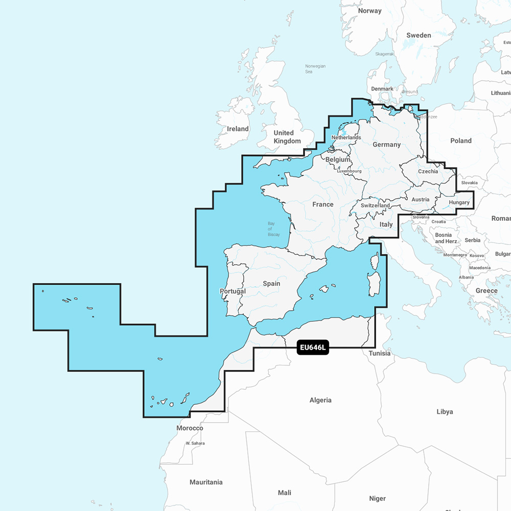 Navionics NAEU646L – Europe, Central & West – Navionics+ Navionics NAEU646L – Europe, Central & West – Navionics+