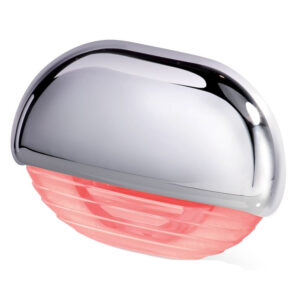 Hella Marine Easy Fit Step Lamp – Red w/Chrome Cap