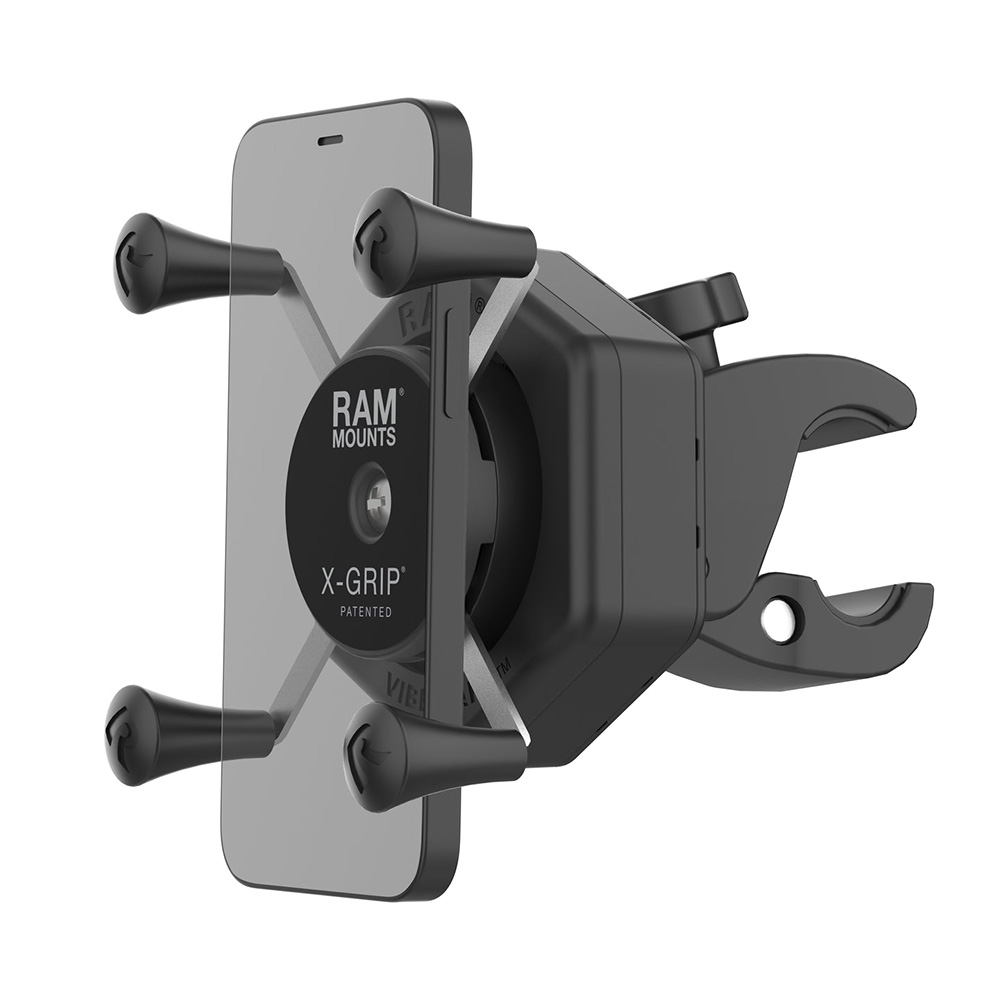 RAM Mount RAM® X-Grip® Phone Mount w/Vibe-Safe™ & Small Tough-Claw™ RAM Mount RAM® X-Grip® Phone Mount w/Vibe-Safe™ & Small Tough-Claw™