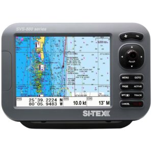 SI-TEX Standalone 8″ Chartplotter System w/Color LCD, Internal & External GPS Antenna & C-MAP 4D Card