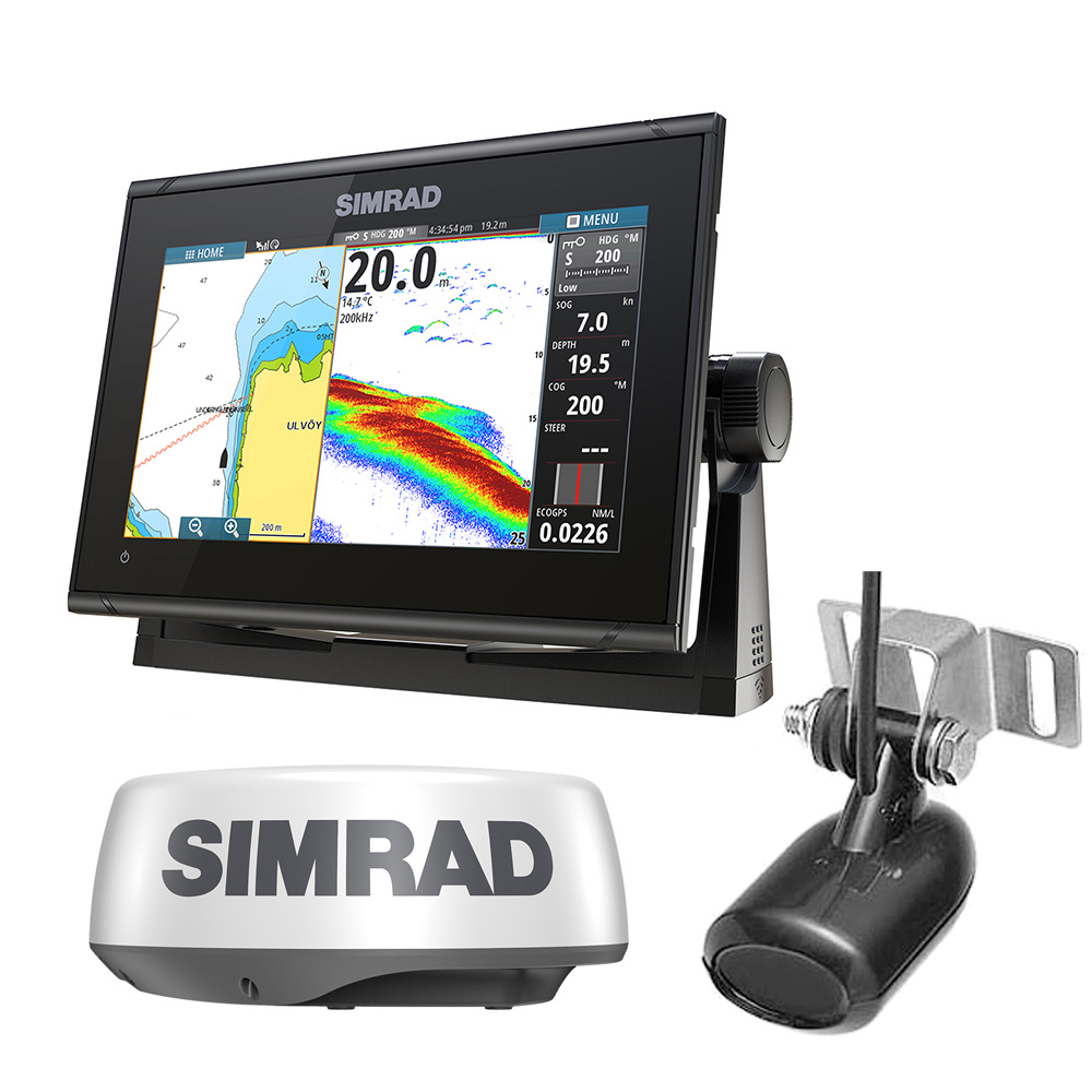 Simrad GO9 XSE Combo w/Transom Mount Transducer 83/200 kHz & HALO20 Package Simrad GO9 XSE Combo w/Transom Mount Transducer 83/200 kHz & HALO20 Package