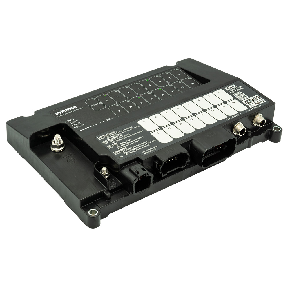 Maretron MPower® 16-Channel DC Load Controller Module w/NMEA 2K w/o Connectors Maretron MPower® 16-Channel DC Load Controller Module w/NMEA 2K w/o Connectors