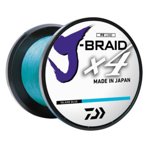 Daiwa J-BRAID x4 Braided Line – 10 lbs – 300 yds – Island Blue