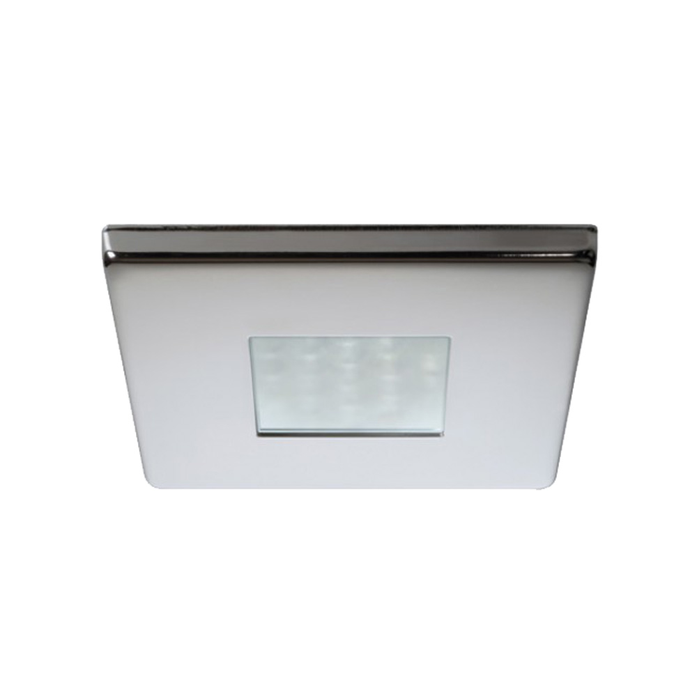 Quick Edwin C Downlight LED – 2W, IP66, Screw Mounted – Square Stainless Bezel, Square Warm White Light Quick Edwin C Downlight LED – 2W, IP66, Screw Mounted – Square Stainless Bezel, Square Warm White Light