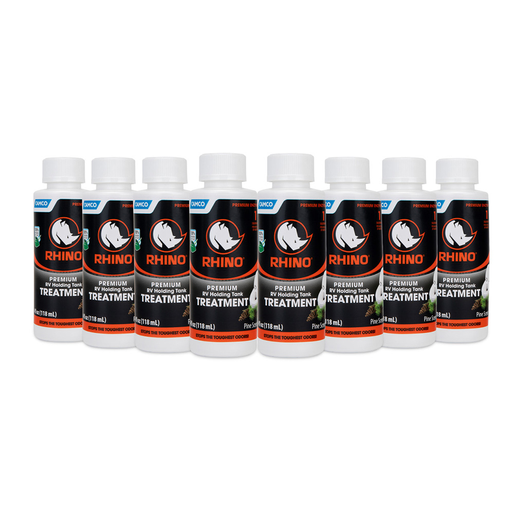 Camco Rhino Premium RV Holding Tank Treatment – 8 Single 4oz Bottles Camco Rhino Premium RV Holding Tank Treatment – 8 Single 4oz Bottles