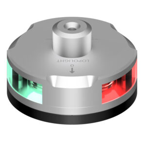 Lopolight Tri-Color Nav Light w/Windex Mount – 1NM – Light Silver Housing w/FB Base