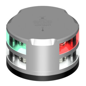 Lopolight Tri-Color Anchor Light – 1NM – Silver Housing w/FB Base
