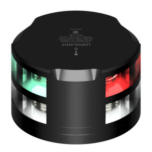 Lopolight Tri-Color Anchor Light – 1NM – Black Housing w/FB Base