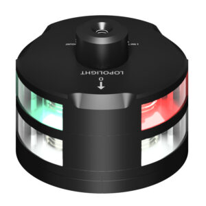 Lopolight Tri-Color Anchor Light w/Windex Mount – 1NM – Black Housing w/FB Base