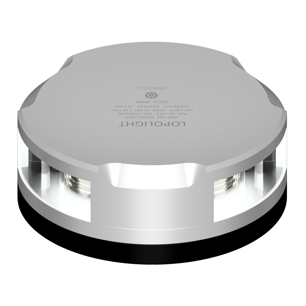 Lopolight Masthead/360-Degree Light – 2NM – Silver Housing w/FB Base Lopolight Masthead/360-Degree Light – 2NM – Silver Housing w/FB Base