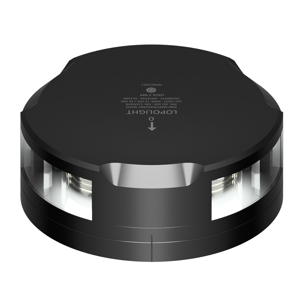 Lopolight Masthead/360-Degree Light – 2NM – Black Housing w/FB Base Lopolight Masthead/360-Degree Light – 2NM – Black Housing w/FB Base