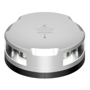 Lopolight 360-Degree Stern Light – 2NM – Silver Housing w/FB Base
