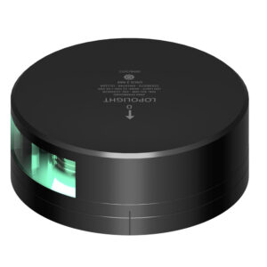 Lopolight Green Starboard Light – 2NM – Black Housing w/FB Base
