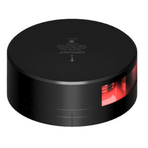 Lopolight Red Port Light – 2NM – Black Housing w/FB Base