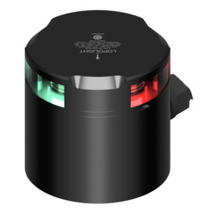 Lopolight Tri-Color Nav Light – 2NM – Black Housing w/IP68 POM Base & Connector