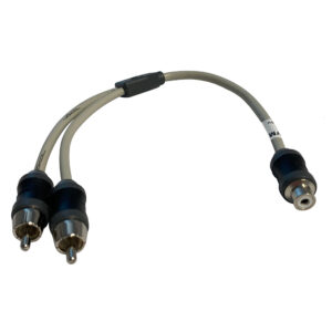 Marine Audio Adapter RCA Twisted Pair Y Adapter – 1 Female to 2 Male