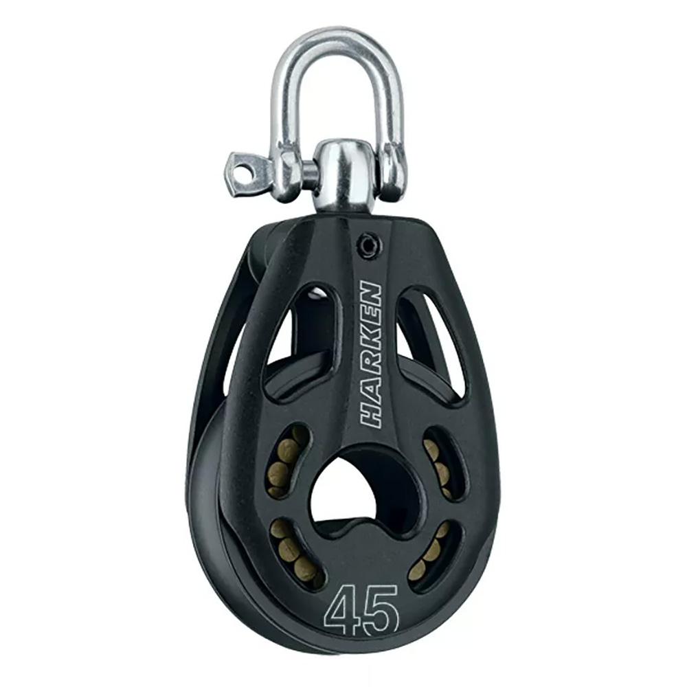 Harken 45mm Aluminum Black Magic Air Block w/Swivel Harken 45mm Aluminum Black Magic Air Block w/Swivel