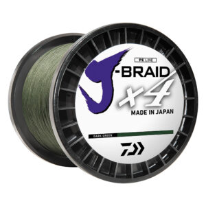 Daiwa J-BRAID x4 Braided Line – 40lb – 300 yds – Dark Green