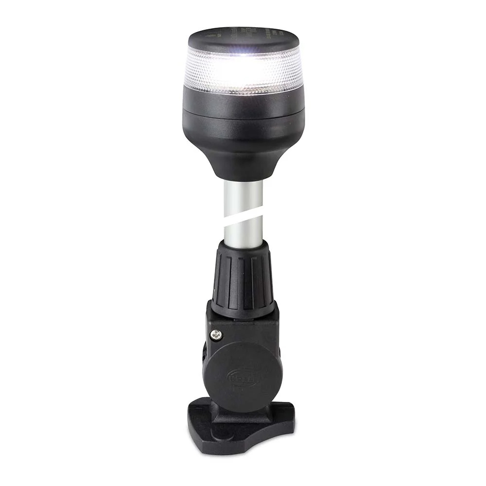 Hella Marine 2nm All Round White Fold Down Pole Navigation Lamp – 8″ – Black Base Hella Marine 2nm All Round White Fold Down Pole Navigation Lamp – 8″ – Black Base