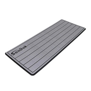 SeaDek 14&rdquo; x 36″ 20mm Dual Density Small Teak Helm Pad w/SeaDek Logo – Brushed Texture – Gray/Black (355.6mm x 914.4mm x 20mm)