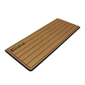 SeaDek 14&rdquo; x 36″ 20mm Dual Density Small Teak Helm Pad w/SeaDek Logo – Brushed Texture – Mocha/Black (355.6mm x 914.4mm x 20mm)