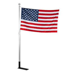 Camco 20′ Telescoping Camper/RV Flagpole w/Base Foot & U.S. Flag