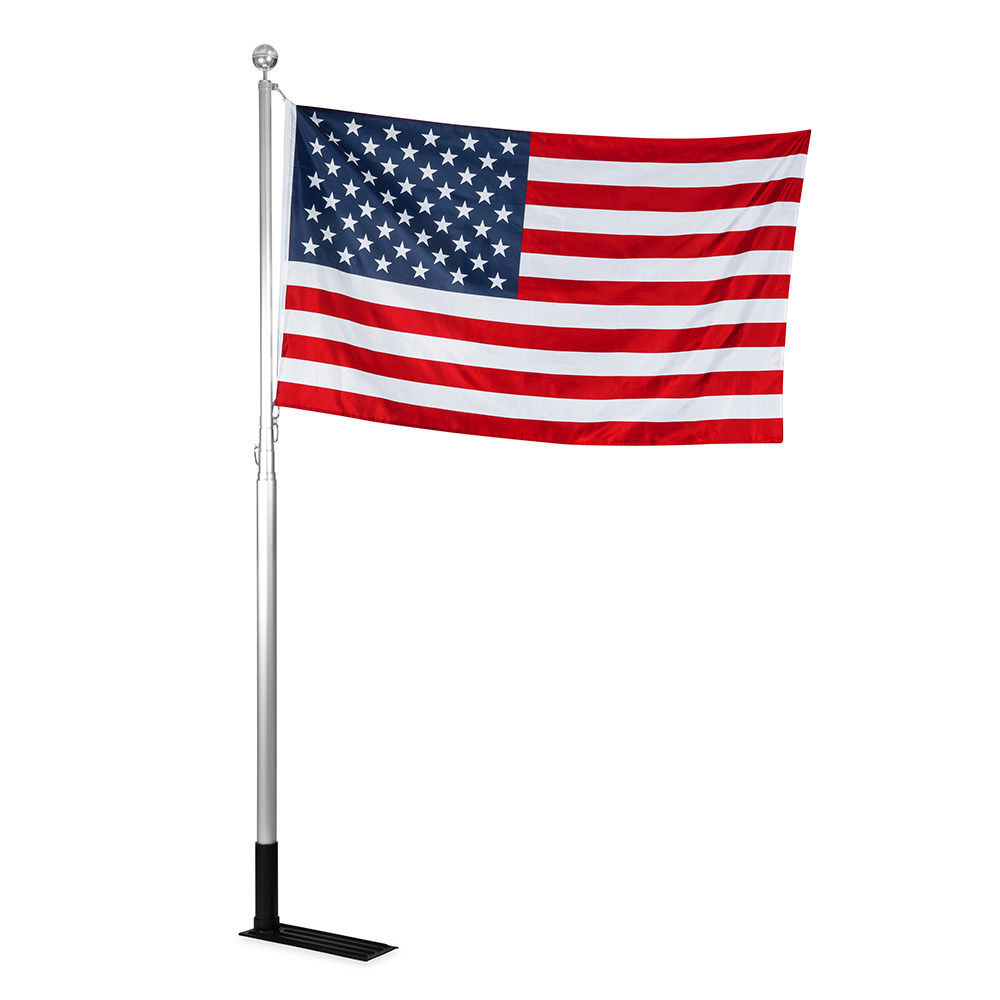 Camco 20′ Telescoping Camper/RV Flagpole w/Base Foot & U.S. Flag Camco 20′ Telescoping Camper/RV Flagpole w/Base Foot & U.S. Flag