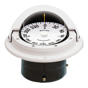 Ritchie F-82W Voyager Compass – Flush Mount – White
