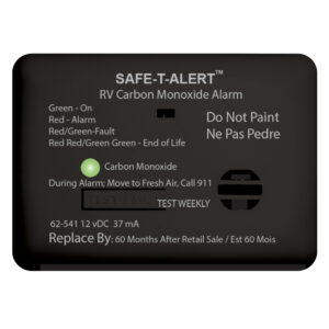 Safe-T-Alert 62 Series Carbon Monoxide Alarm – 12V – RV Surface Mount – Black