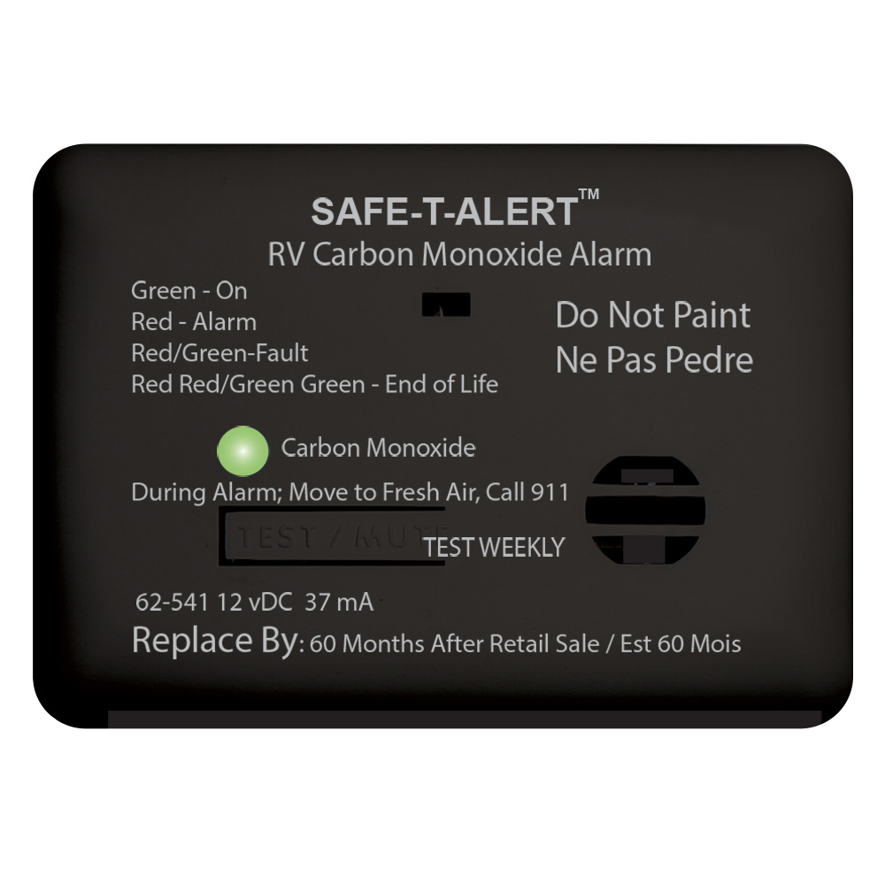 Safe-T-Alert 62 Series Carbon Monoxide Alarm – 12V – RV Surface Mount – Black Safe-T-Alert 62 Series Carbon Monoxide Alarm – 12V – RV Surface Mount – Black