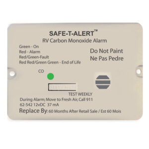 Safe-T-Alert 62 Series Carbon Monoxide Alarm – 12V – RV Flush Mount – White