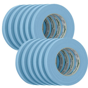 FrogTape CP 250 Medium-High Adhesion Masking Tape – 18MM x 55M x 12-Pack – Light Blue – Rated f/250&deg;F