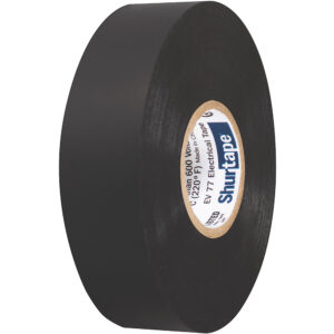 Shurtape EV 077B Professional Grade Black Electrical Tape f/Insulating & Splicing – 3/4″ x 66′ – 10-Pack