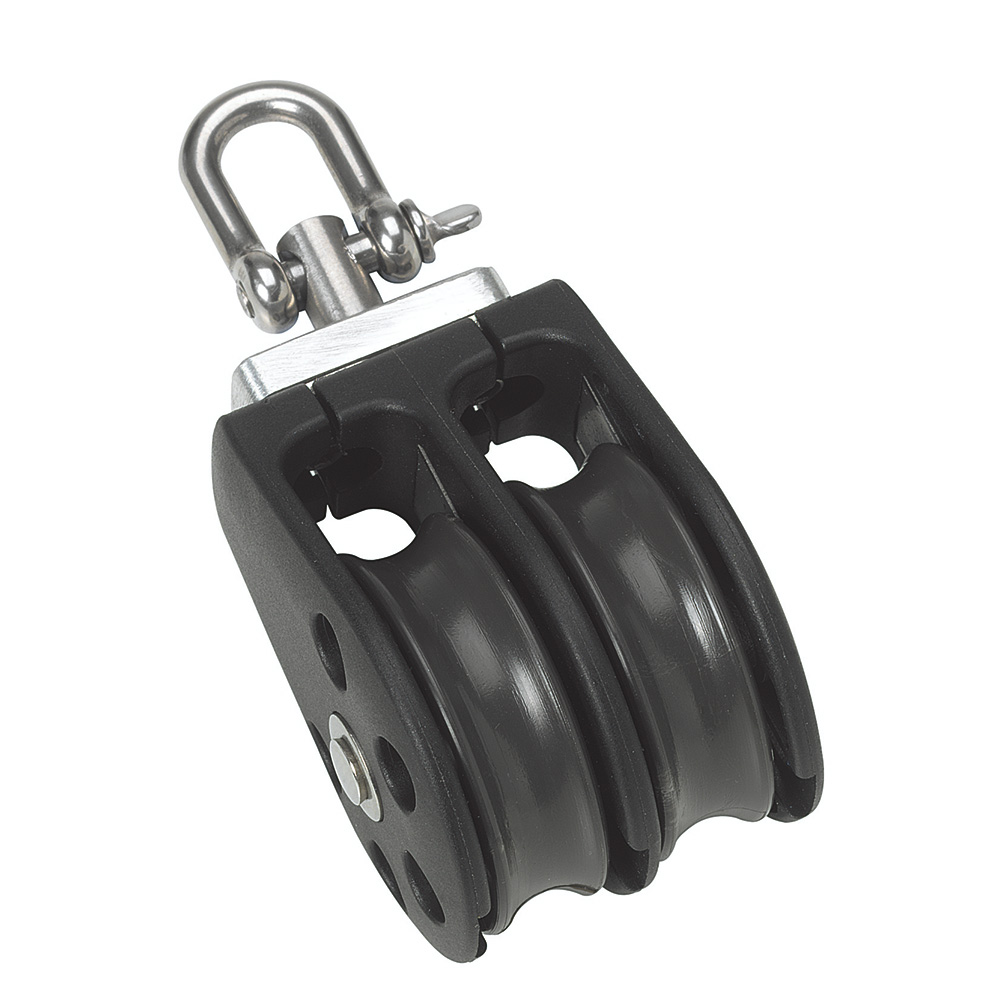 Barton Marine Size 3 45mm Plain Bearing Pulley Block Double w/Swivel Barton Marine Size 3 45mm Plain Bearing Pulley Block Double w/Swivel